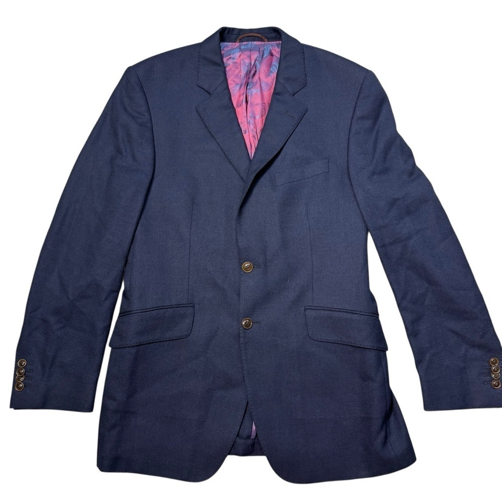 New Frank Rudolf Hamburg Blue 100% Wool Jacket Size 52
